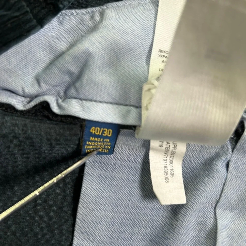 Polo Ralph Lauren Stretch Classic Fit Corduroy Pants Men 40x30 Black Casual Work